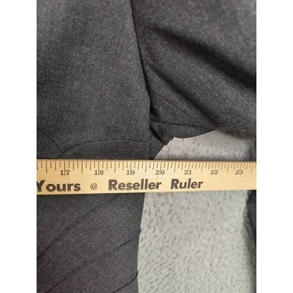 Escada Wool Collared Suit Jacket Blazer Dark Gray Womens German Sz 42 US Sz 12 - Picture 5 of 11